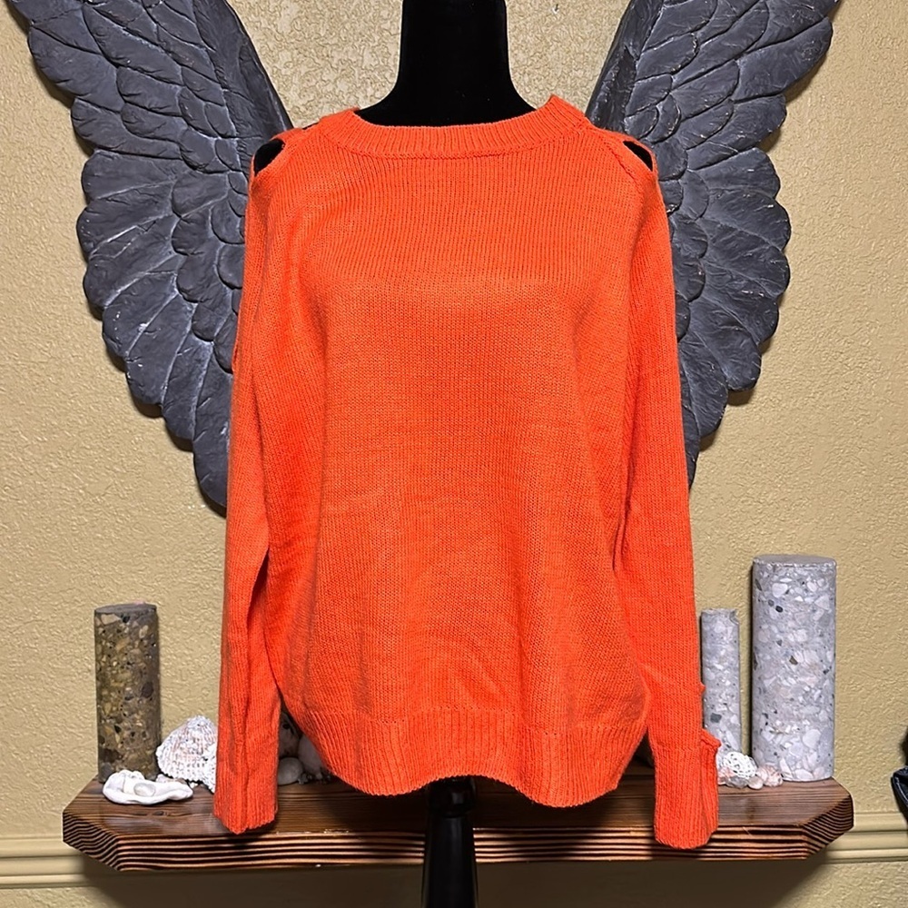 SHEIN Knit Open Sleeve Sweater